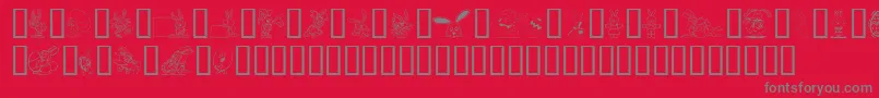 EasterHoppy Font – Gray Fonts on Red Background