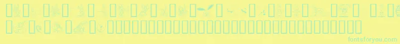 Подробнее о шрифте EasterHoppy Шрифт EasterHoppy – зелёные шрифты на жёлтом фоне