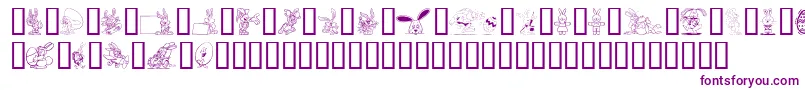 フォントEasterHoppy – 紫色のフォント