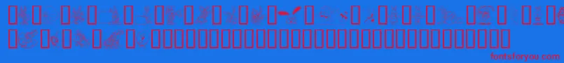 EasterHoppy Font – Red Fonts on Blue Background