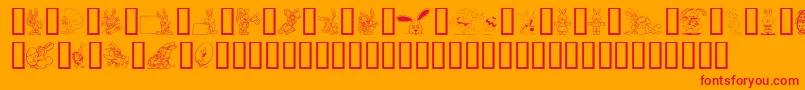 EasterHoppy Font – Red Fonts on Orange Background