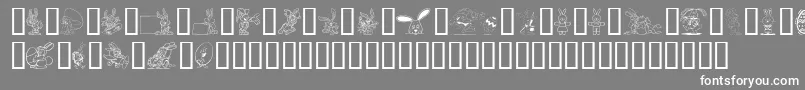 フォントEasterHoppy – 灰色の背景に白い文字
