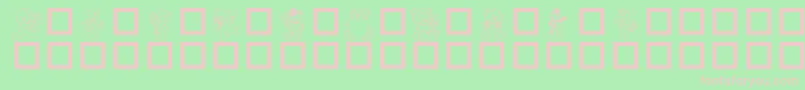 Teddydings2Dl Font – Pink Fonts on Green Background