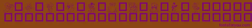 Teddydings2Dl Font – Purple Fonts on Brown Background
