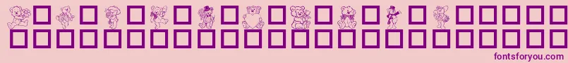 Teddydings2Dl Font – Purple Fonts on Pink Background