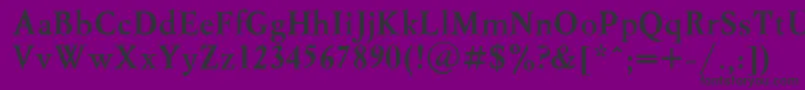MyslcttBold-Schriftart – Schwarze Schriften auf violettem Hintergrund