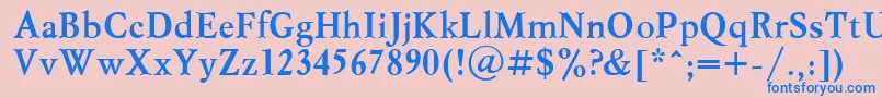MyslcttBold Font – Blue Fonts on Pink Background