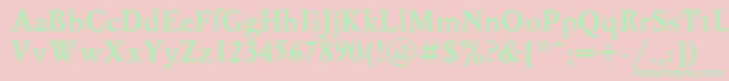 MyslcttBold Font – Green Fonts on Pink Background