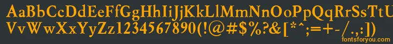 MyslcttBold Font – Orange Fonts on Black Background