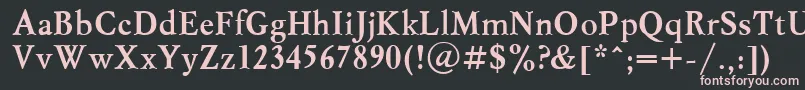 MyslcttBold Font – Pink Fonts on Black Background