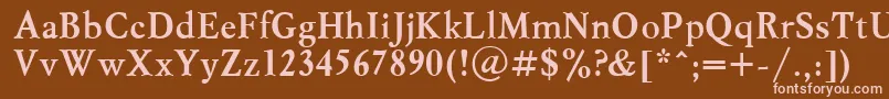 MyslcttBold Font – Pink Fonts on Brown Background