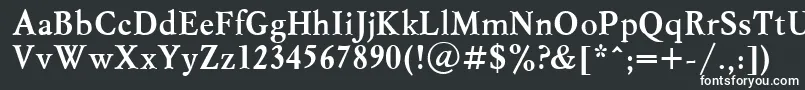 MyslcttBold Font – White Fonts on Black Background