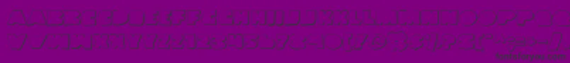 LandWhaleOutlineGrunge-Schriftart – Schwarze Schriften auf violettem Hintergrund