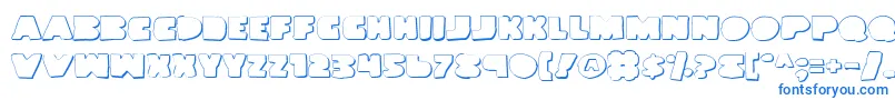 LandWhaleOutlineGrunge-fontti – siniset fontit valkoisella taustalla