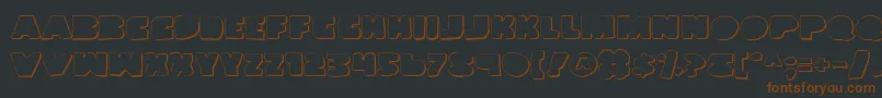 LandWhaleOutlineGrunge Font – Brown Fonts on Black Background
