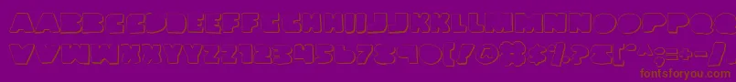 Шрифт LandWhaleOutlineGrunge – коричневые шрифты на фиолетовом фоне