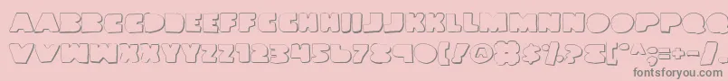 LandWhaleOutlineGrunge Font – Gray Fonts on Pink Background