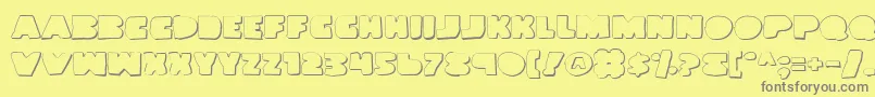 Шрифт LandWhaleOutlineGrunge – серые шрифты на жёлтом фоне