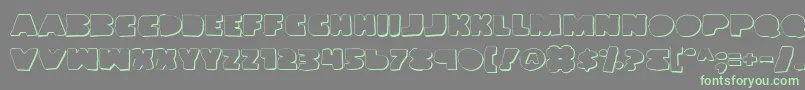 LandWhaleOutlineGrunge Font – Green Fonts on Gray Background