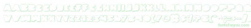 Шрифт LandWhaleOutlineGrunge – зелёные шрифты