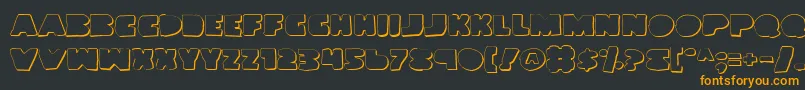 Шрифт LandWhaleOutlineGrunge – оранжевые шрифты на чёрном фоне