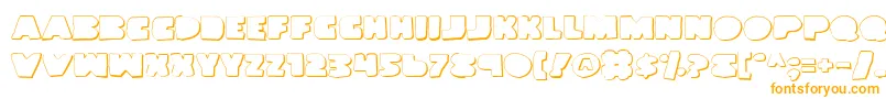 LandWhaleOutlineGrunge Font – Orange Fonts on White Background