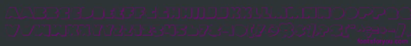 LandWhaleOutlineGrunge Font – Purple Fonts on Black Background