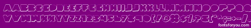 LandWhaleOutlineGrunge Font – White Fonts on Purple Background