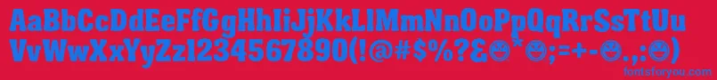 Подробнее о шрифте GarishingWorseFree Шрифт GarishingWorseFree – синие шрифты на красном фоне