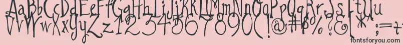 DjbILoveAGinger Font – Black Fonts on Pink Background