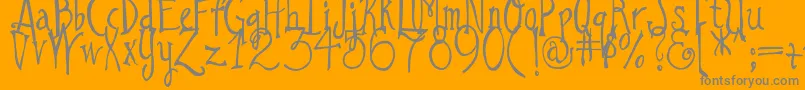 DjbILoveAGinger Font – Gray Fonts on Orange Background