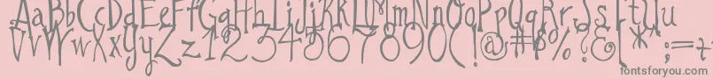 DjbILoveAGinger Font – Gray Fonts on Pink Background