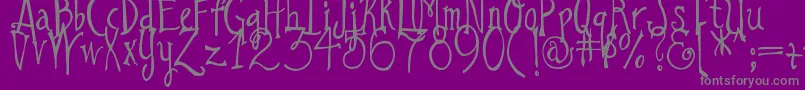 DjbILoveAGinger Font – Gray Fonts on Purple Background