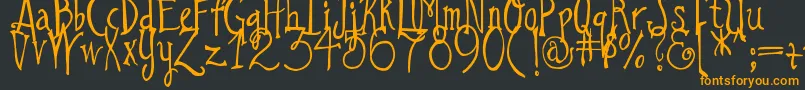 DjbILoveAGinger Font – Orange Fonts on Black Background