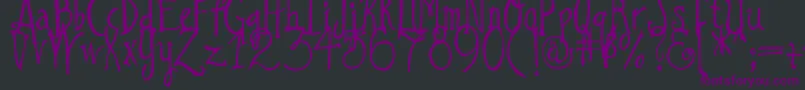 DjbILoveAGinger Font – Purple Fonts on Black Background