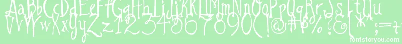 DjbILoveAGinger Font – White Fonts on Green Background