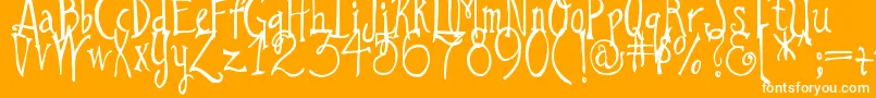 DjbILoveAGinger Font – White Fonts on Orange Background