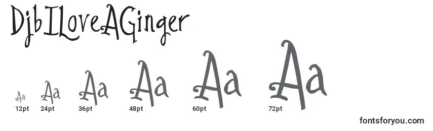 DjbILoveAGinger Font Sizes