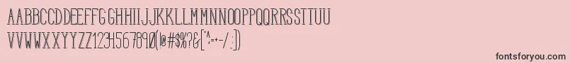 Weitere Informationen zur HbmSerenitySound-Schriftart HbmSerenitySound-Schriftart – Schwarze Schriften auf rosa Hintergrund