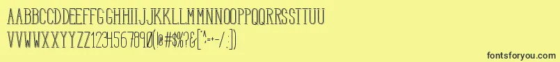 HbmSerenitySound Font – Black Fonts on Yellow Background