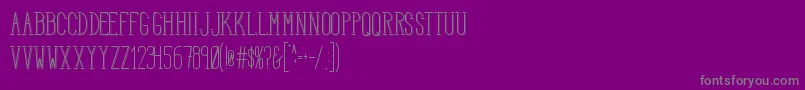 HbmSerenitySound-Schriftart – Graue Schriften auf violettem Hintergrund