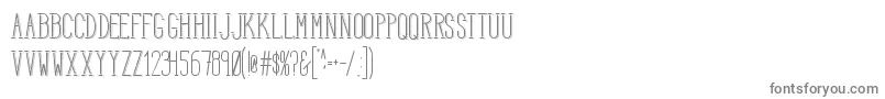 HbmSerenitySound-fontti – harmaat kirjasimet valkoisella taustalla