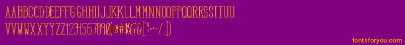 HbmSerenitySound Font – Orange Fonts on Purple Background