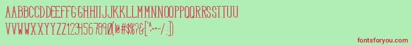 HbmSerenitySound Font – Red Fonts on Green Background