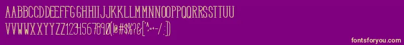 HbmSerenitySound Font – Yellow Fonts on Purple Background