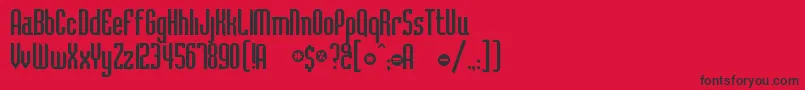 BedrockCyr Font – Black Fonts on Red Background