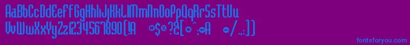 BedrockCyr Font – Blue Fonts on Purple Background