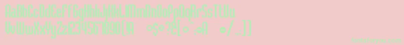 BedrockCyr Font – Green Fonts on Pink Background