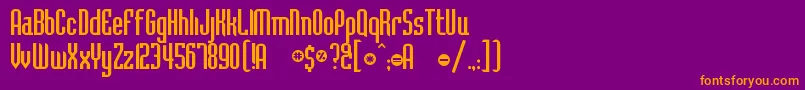 BedrockCyr Font – Orange Fonts on Purple Background