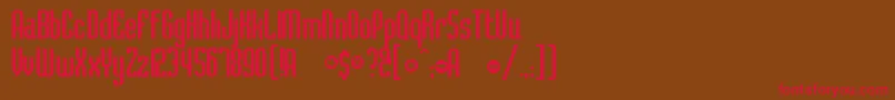 BedrockCyr Font – Red Fonts on Brown Background